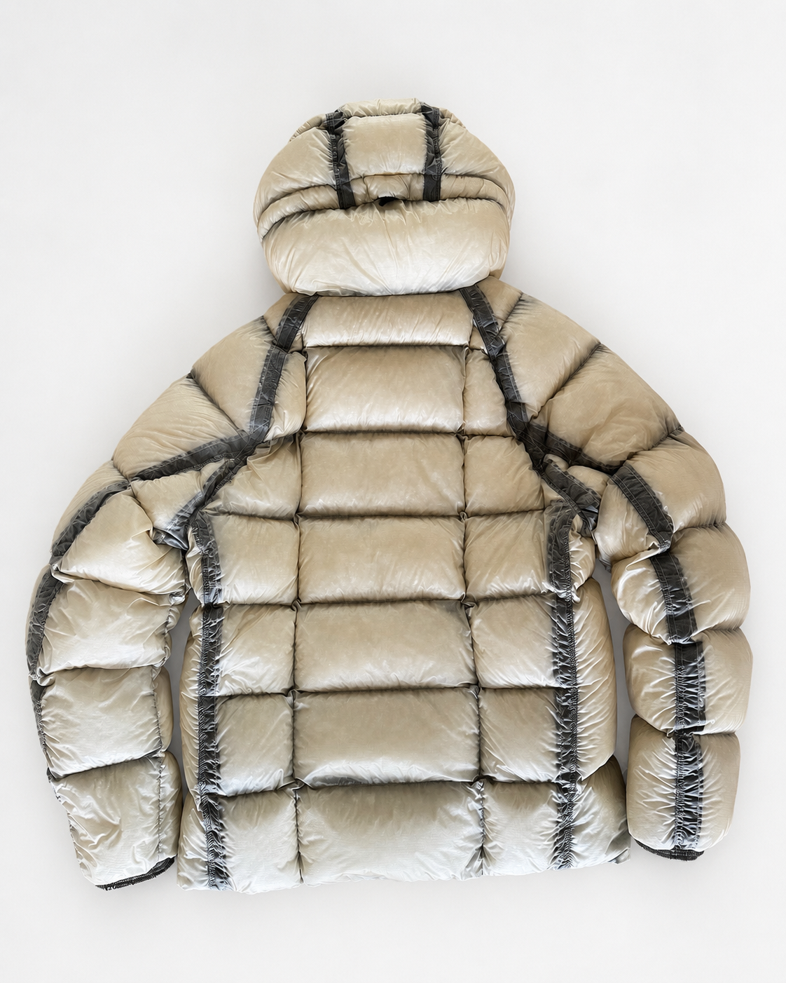 C.P. Company D.D. Shell Hooded Down Jacket - M, Gauze White