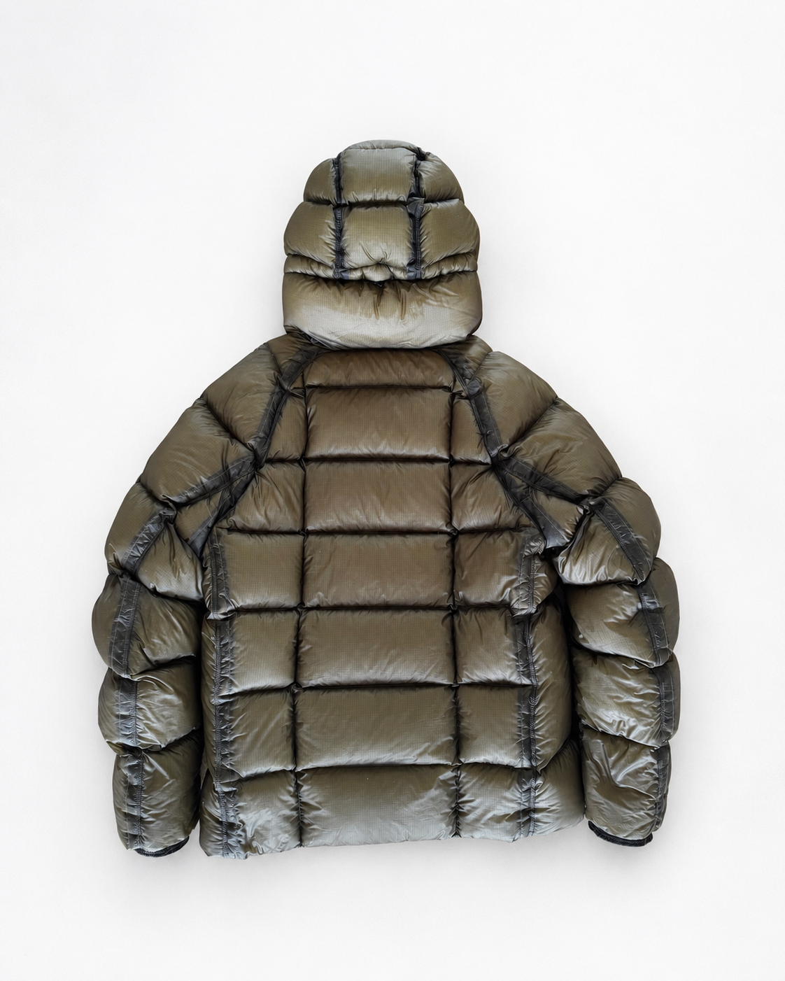 C.P. Company D.D. Shell Hooded Down Jacket  — L, Olive green
