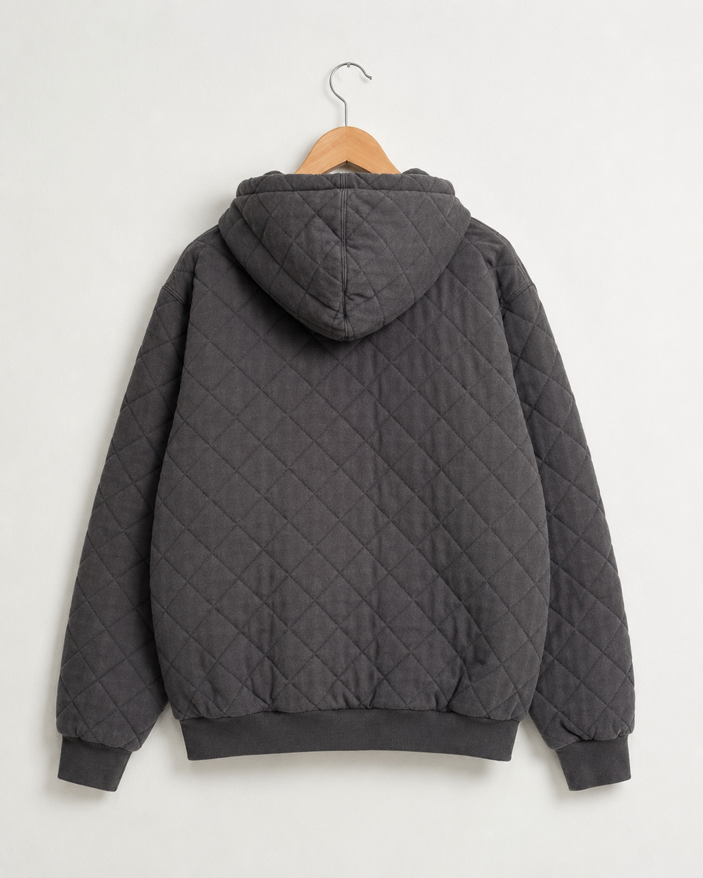 Supreme Quilted Zip Up Hooded Sweatshirt — L, Brun