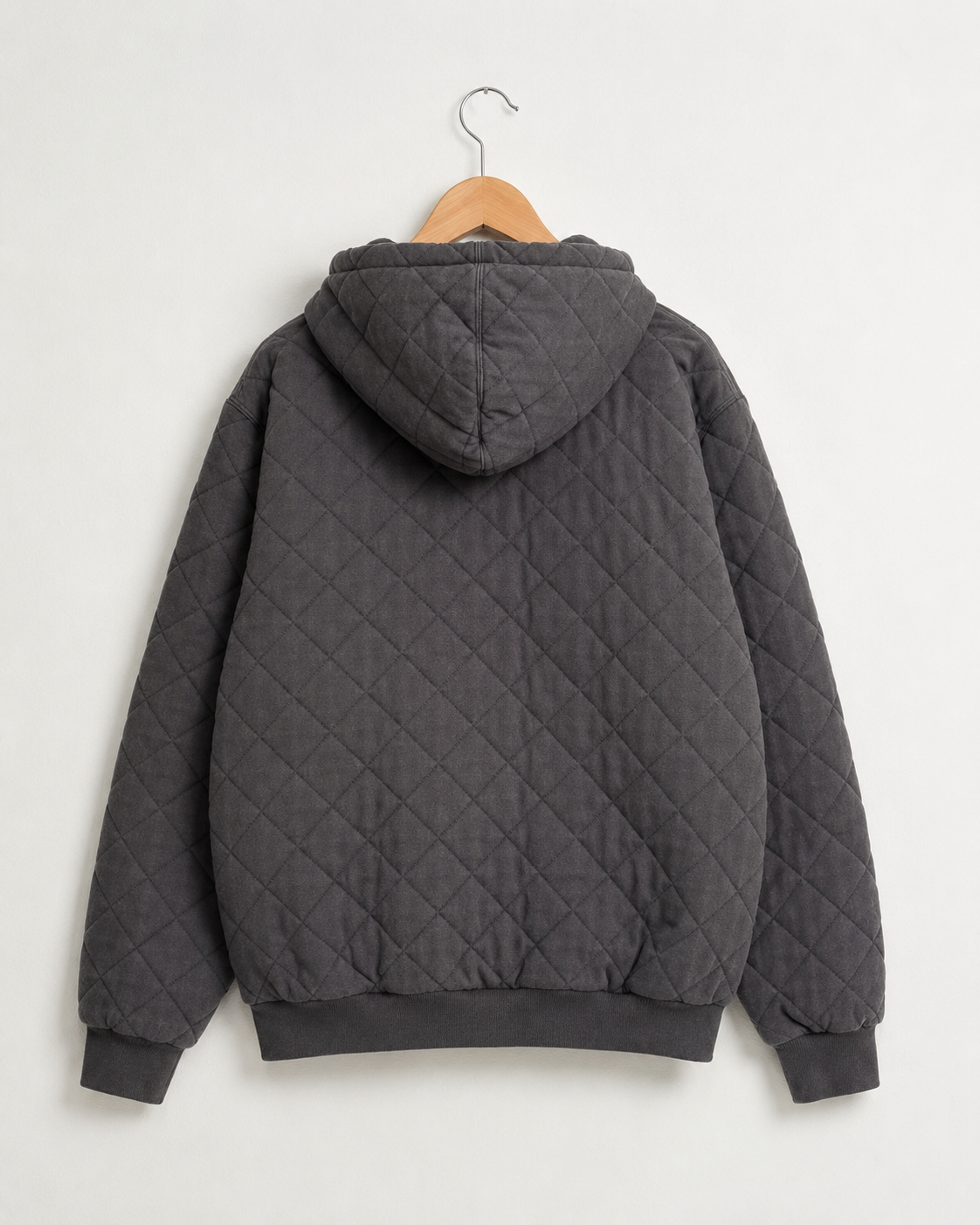 Supreme Quilted Zip Up Hooded Sweatshirt — L, Brun