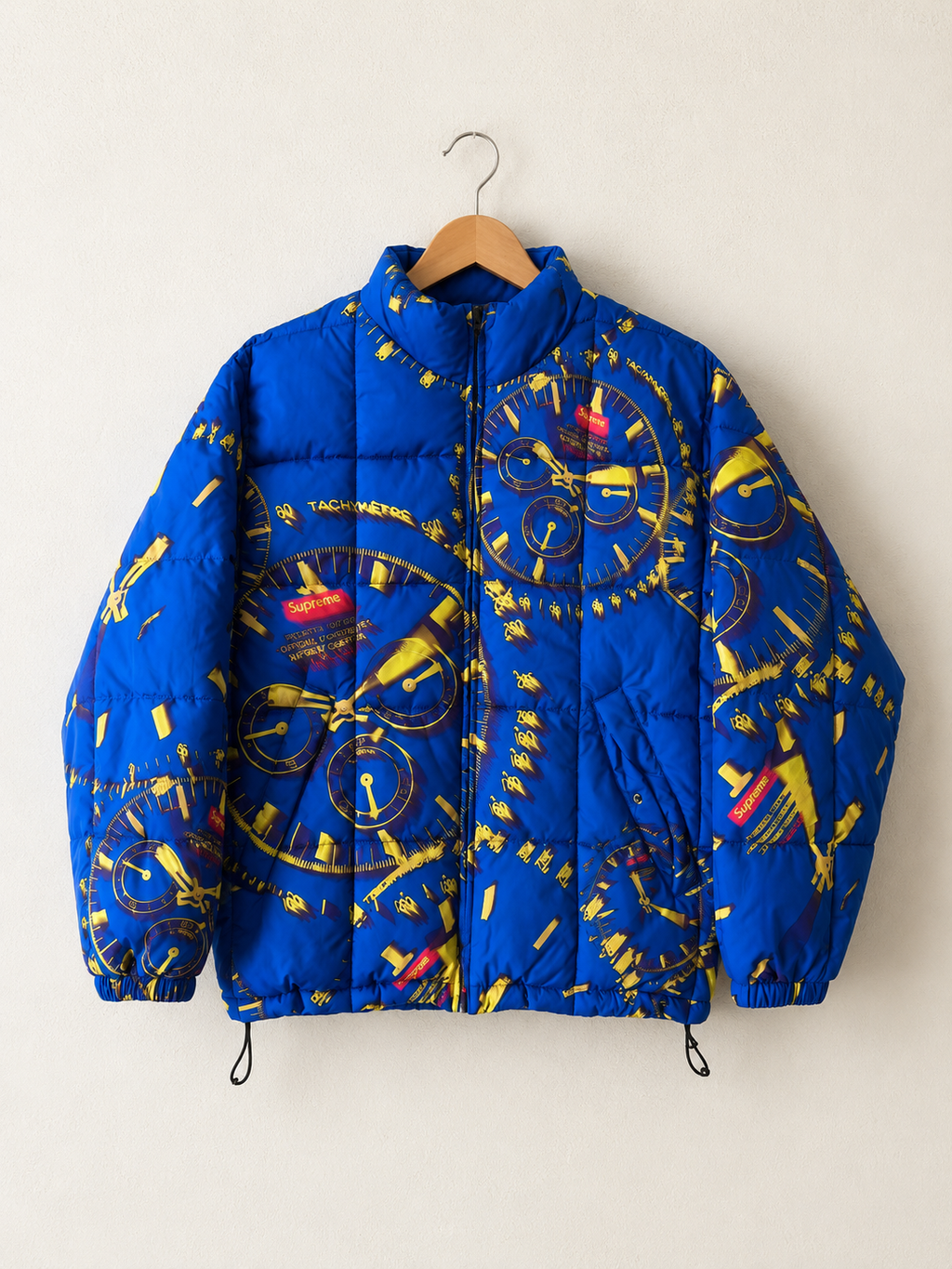 Supreme Watches Reversible Puffy Jacket — S, Blå
