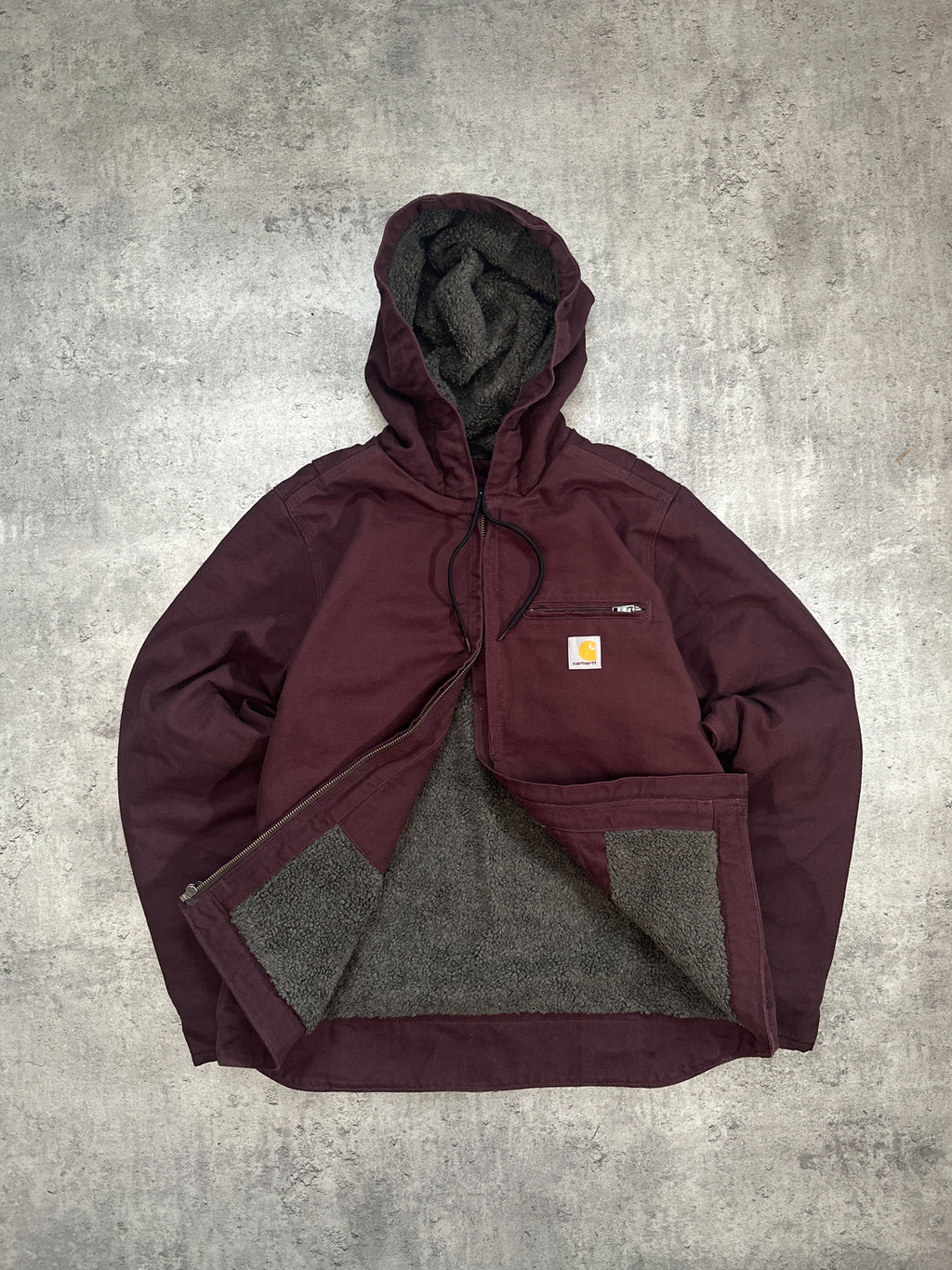 Carhartt Maroon Jacket — W-S, Bordeaux