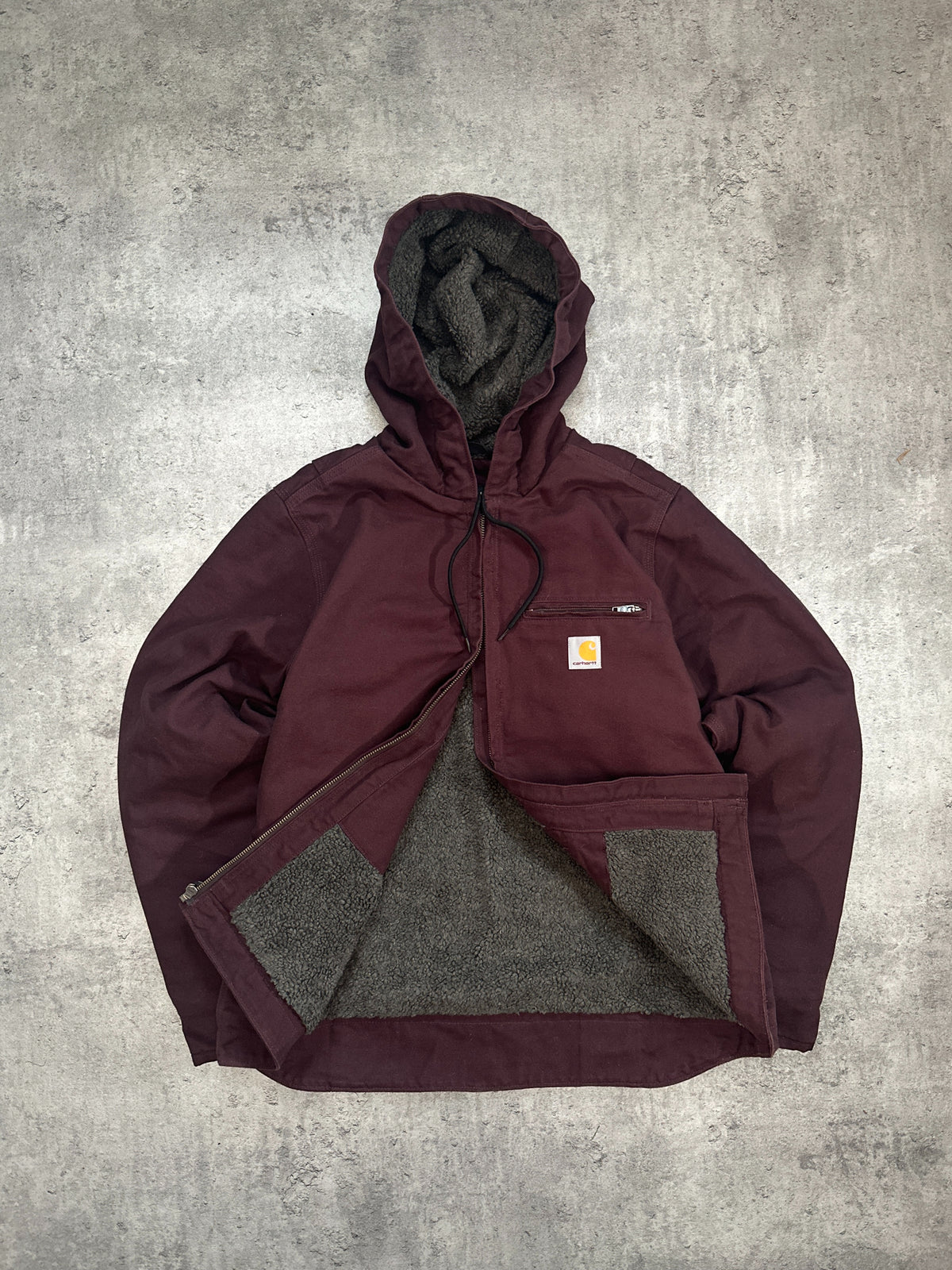 Carhartt Maroon Jacket — W-S, Bordeaux