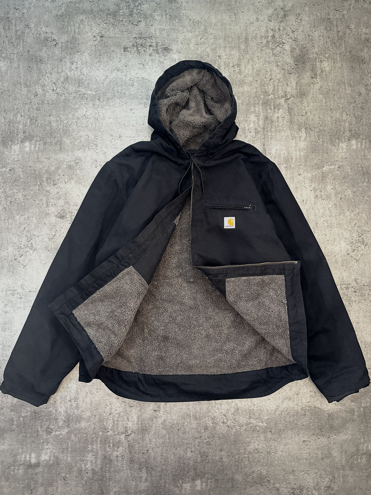 Carhartt Maroon Jacket — W-XL, Sort
