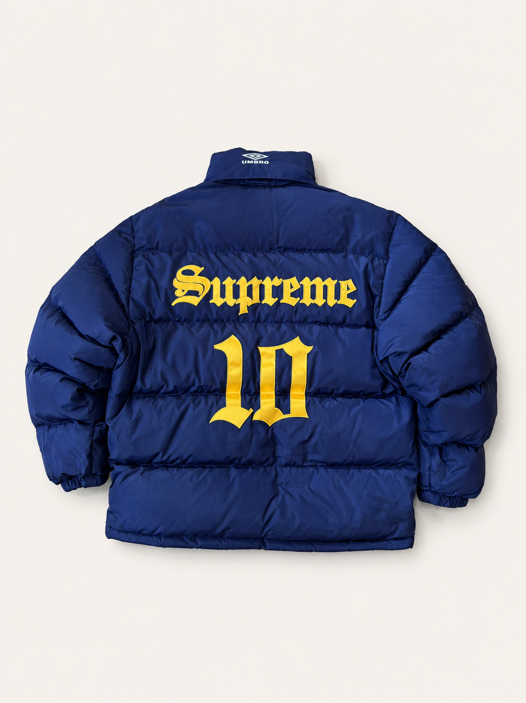 Supreme Umbro Down Puffer Jacket — XL, Mørkeblå